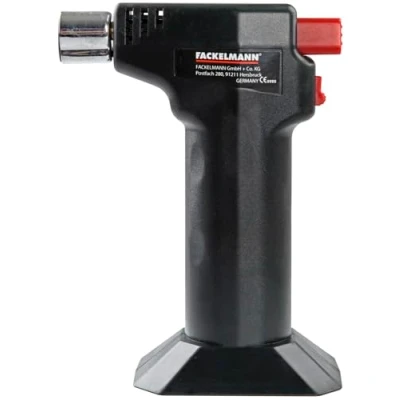Image of Fackelmann Kitchen Torch, Blow Caramelise, Un filled/Empty, Plastic with Metal Function Part, 6x14x10.5cm, Black