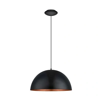 Image of EGLO Gaetano 1 pendant light, Ø 53 cm, black/copper, steel