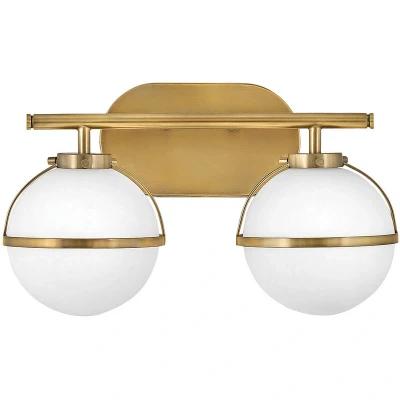 Image of Hinkley Hollis Bathroom Wall Lamp Heritage Brass, IP44