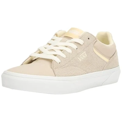 Image of Vans Women&#039;s Seldan Sneaker, Hairy Suede Lemon Icing, 4.5 UK