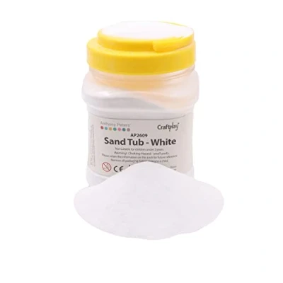 Image of Craftplay Coloured sand art 1 KG Tub Free flowing (White)