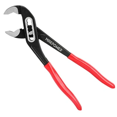 Image of MAXPOWER Water Pump Plier, 250mm Quick Change Adjustable Multigrip Groove Joint Pliers Plumbing Clamp Tools Tongue and with Non Slip Rubber Handle