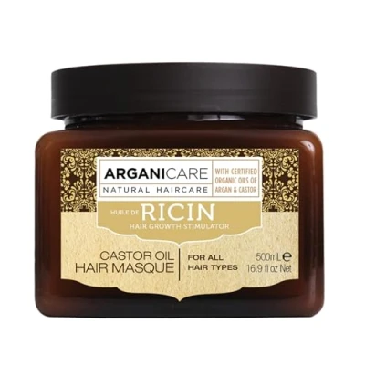 Image of Arganicare Castor Oil Hair Masque For All Types, Enriched with Organic Argan &amp; oil. 500ml