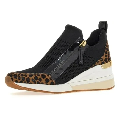 Image of Michael Kors Willis Wedge Trainer Trainers husk/multicoloured, Women&#039;s, Size: 5.5, Husk/multi coloured Textile