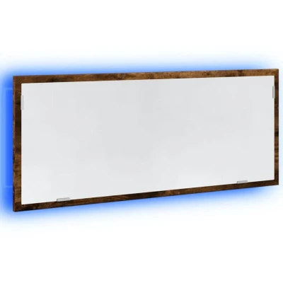 Image of vidaXL LED Bathroom Mirror Smoked Oak 100x8.5x37 cm Engineered Wood