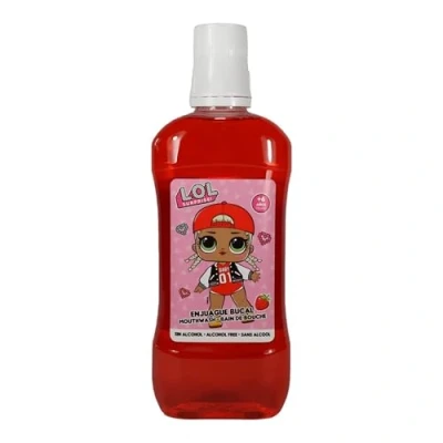 Image of LOL Surprise Strawberry Flavoured Mouthwash Alcohol Free, Fluoride Enriched for Stronger Enamel and Cavity Protection Adults Children Aged 6+, 500ml