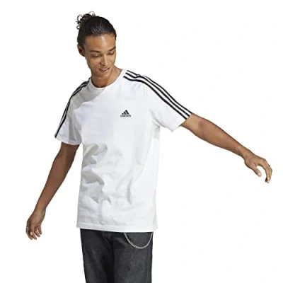 Image of adidas Sportswear Essentials 3STRIPES Print Tshirt White black, Men&#039;s, Size: Small, black