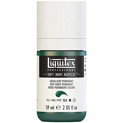 Image of Liquitex Acrylic Paint, Dark Green Permanent, 59 ml (Pack of 1)