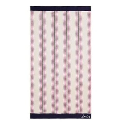 Image of Joules Fruity Stripe Bath Sheet Oat