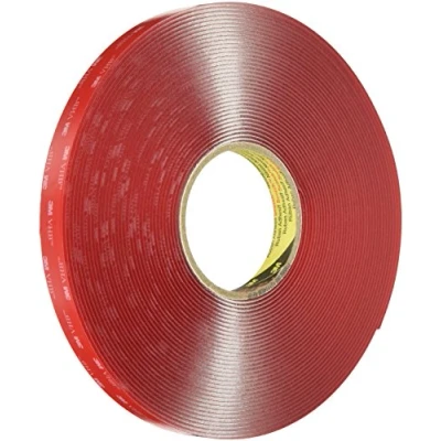 Image of 3M 4918 VHB Adhesive Tape, 19 mm x 16.5 m, 2.0 mm, Clear, Film Liner, Pack of 4