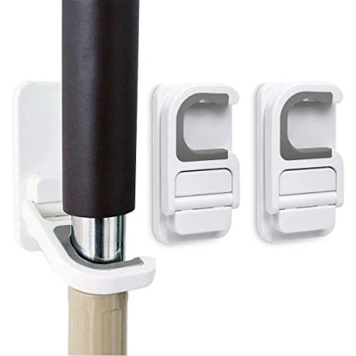 Image of Tinkeep Broom Holder Mop &amp; Grippers Self Adhesive No Drilling Super Anti Slip and Dustpan Hanger Wall Mount Mops Rakes 3 pcs