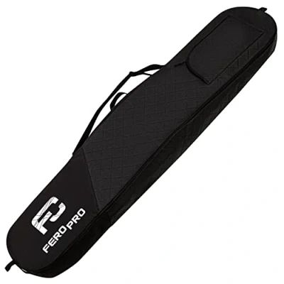 Image of Ferocity Premium Snowboard Bag Ski Bagpack 170 cm with Zippered Pocket and Shoulder Strap Wintersport Equipment Case Color Black Quilted [051]