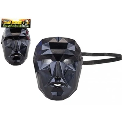 Image of Quickdraw Android Mask Halloween Face Fancy Dress Costume Party Accessory Scary For Adults &amp; Children