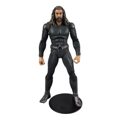 Image of McFarlane Toys DC Multiverse Aquaman with Stealth Suit 7 Inch Action Figure Incredibly Detailed King of Atlantis Ultra Articulation, Trident, and Collectible Art Card
