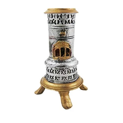 Image of Melody Jane Dolls House Antique Brass Curved Edge Fireplace Fender Miniature 1:12 Accessory