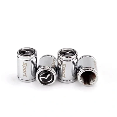 Image of 4 Pcs Tyre Valve Caps for Mazda 3 6 MX 5 CX 5, Car Tire Stem Dust Covers, Metal Anti corrosion Leakproof Auto Air Caps, Accessories