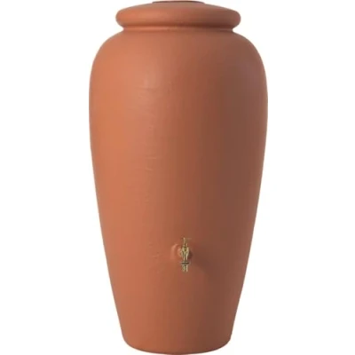 Image of Garantia Rain barrel Amphora 300L with brass crane terracotta