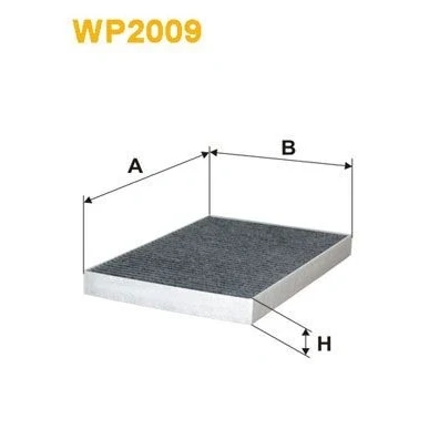 Image of K04596501AB, K04596501AC, K4596501AB Pollen Filter WIX FILTERS WP2009 Activated Carbon 310mm 213mm 30mm CHRYSLER: 300C Saloon, Touring