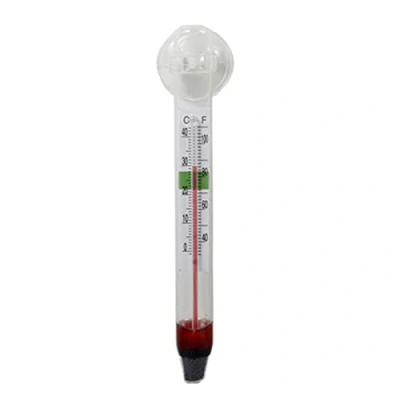 Image of Aquarium Fish for Tank Thermometer Glass Meter Water Temperature Gauge with Suction Cup Marine Habitat Tempe Thermo
