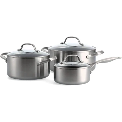 Image of GreenPan Pan Set Geneva Stainless Steel of 3