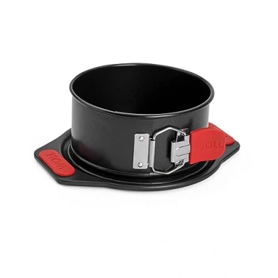 Image of Woll Bakeware Springform Cake Tin, Diameter 15 cm, with Leak Proof Base, Quick Lock and Heat Resistant Silicone Handles up to 230 C, PFAS Free, Two Layer Non Stick Coating, Aluminised Steel