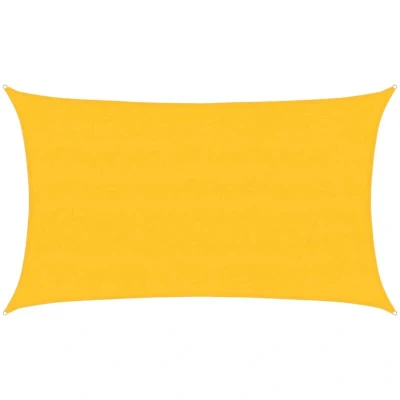 Image of vidaXL Sunshade Sail 160 g/m² Rectangular Yellow 5x8 m HDPE