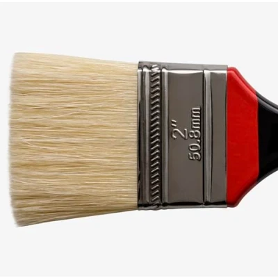 Image of Daler Rowney Georgian Oil Brush, Natural Hog Bristle, Short Handle, Skyflow, 2in