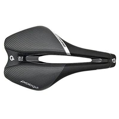 Image of Prologo Dimension PAS T4.0 Rail, Ergonomic Short Nose, Performance Road Bike Saddle, Black, 245x143mm