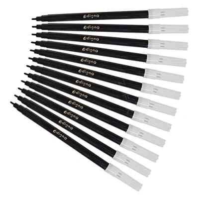 Image of DIGNO Colouring Pens, BLACK, Pack of 24, Multipack, Felt Tip Pens for Colour Write Draw Sketch Mark, Children School Classrooms Use, ZOFAX Black Ball Pen