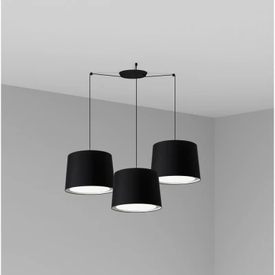 Image of Conga Triple Cylindrical Cluster Drop Light Black, E27