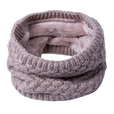 Image of Bluelans® Men Women Winter Thick Knitted Snood Scarf Cosy Woollen Loop Infinity Neck Warmer,9 Colors (Khaki)