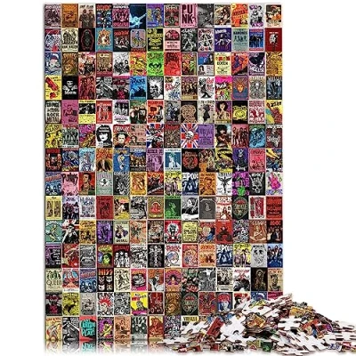 Image of Puzzles for adults vintage collage 1000 Pieces Jigsaw Wooden Puzzle Suitable and children over 12 years old unique challenge game Size: 50x75cm