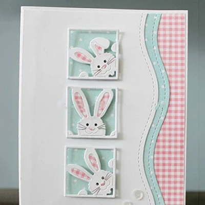 Image of Gemini_mall® Cutting Dies, 3pcs Easter Rabbit Dies Metal Embossing Stencil For Scrapbooking DIY Album Paper Card Art Craft Decor (Easter Rabbit)