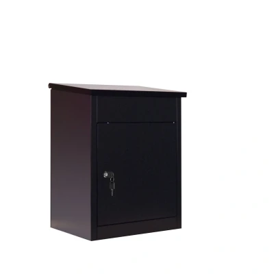 Image of Phoenix Top Loading Parcel Box with Key Lock Black PB0581BK