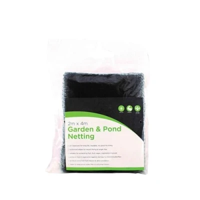Image of Garden Pond Protective Netting, 2m x 4m, Black Fine Mesh Cover for Leaves, Fish Protection, UV Resistant