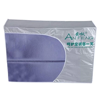 Image of Window Air Conditioner Cover, Outdoor Anti Dust Snow Waterproof Sunproof Protects with Vent and Tie Rope(#2 2P 85 x 26 57cm)