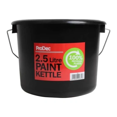 Image of ProDec 2.5 litre 100 percent Recycled Plastic Paint Kettle for Decanting Paint, Varnish, Wood Treatments from Larger Cans and Mixing Wallpaper Paste, Ideal Working On Ladders Platforms