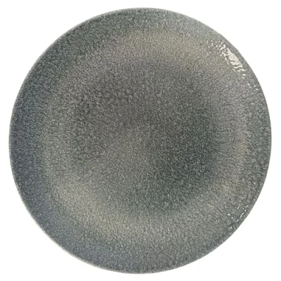 Image of Churchill Studio Prints Raku Large Round Coupe Plate Topaz Blue 288mm