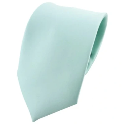 Image of TigerTie Designer Satin Tie necktie helles mint green all one color Polyester