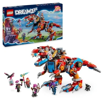 Image of LEGO DREAMZzz 2 in 1 Cooper’s Robot Dinosaur C rex Set, T. Dino Action Figure Rebuilds into a Cool Pterodactyl Toy for 9 Plus Year Old Boys and Girls, Creative Birthday Gift Kids 71484