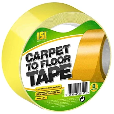 Image of 151 Double Sided Carpet to Floor Tape, White, 10 x cm