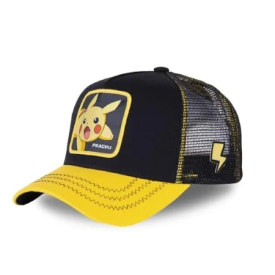 Image of Capslab Pikachu Trucker Cap Pokemon Black/Yellow One Size