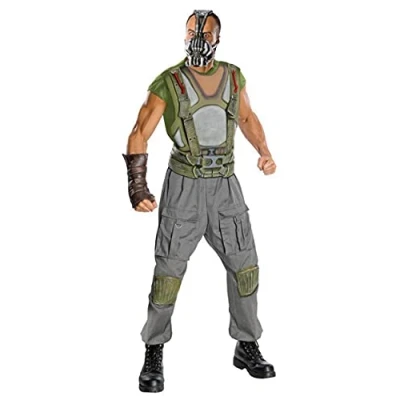 Image of Rubie&#039;s 880670M000 Dark Knight Bane Deluxe Adult Costume Batman Fancy Dress, Multicoloured, M