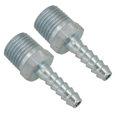 Image of 1/4&quot; BSP Thread Hose Tail 3/16 Pipe Connector Air Fitting 2 Pack FT038