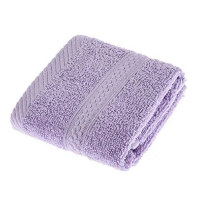 Image of HOMESCAPES Lilac Turkish Cotton Face Cloth Flannel Super Soft Thick &amp; Absorbent 500 GSM Towel Heavy Weight for everyday Luxury