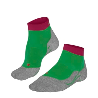 Image of FALKE Women&#039;s RU4 Endurance Short W SSO Cotton Anti Blister 1 Pair Running Socks, Green (Grassgreen 7014), 2.5 3.5