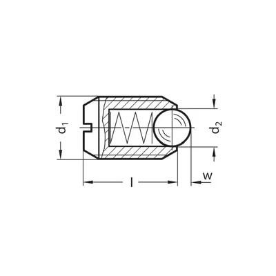 Image of Ganter GN615 M4 KN Spring Plunger; Stainless Steel; Standard