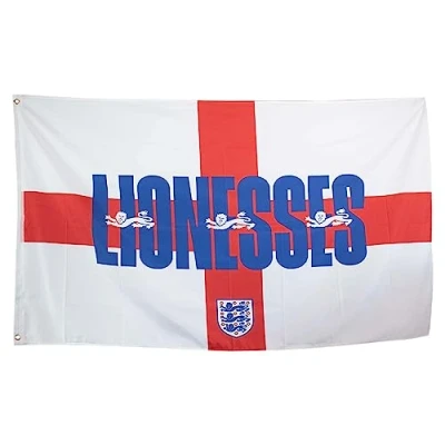 Image of Hy Pro Officially Licensed England FA Lionesses Flag 5&#039; x 3&#039; Womens World Cup