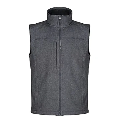 Image of Regatta Professional Men&#039;s Water repellent Flux Softshell Bodywarmer Marl Grey Black, Size: XL