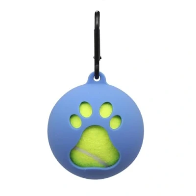 Image of Standard Tennis Ball Holder With Carabiner Hands free Pet Cover For Training Walking Play Durable Flexible And